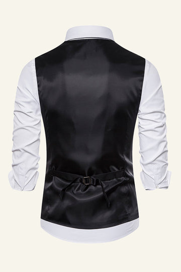 Revers marron Gilet à carreaux pour hommes